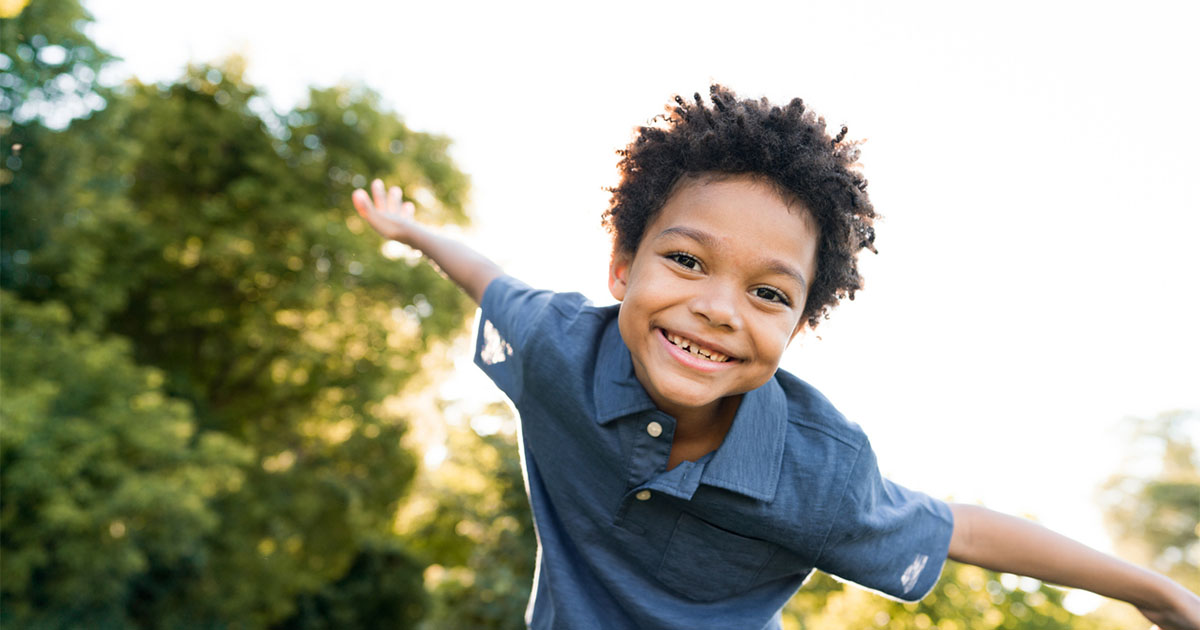 young african american child smiling