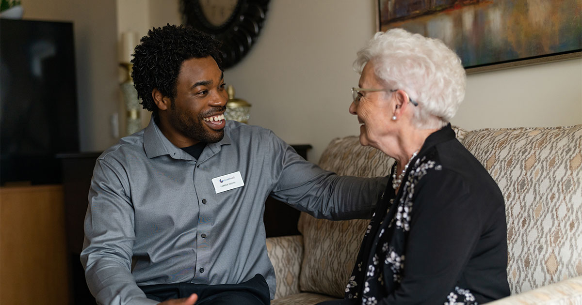 chartwell senior with helping aid