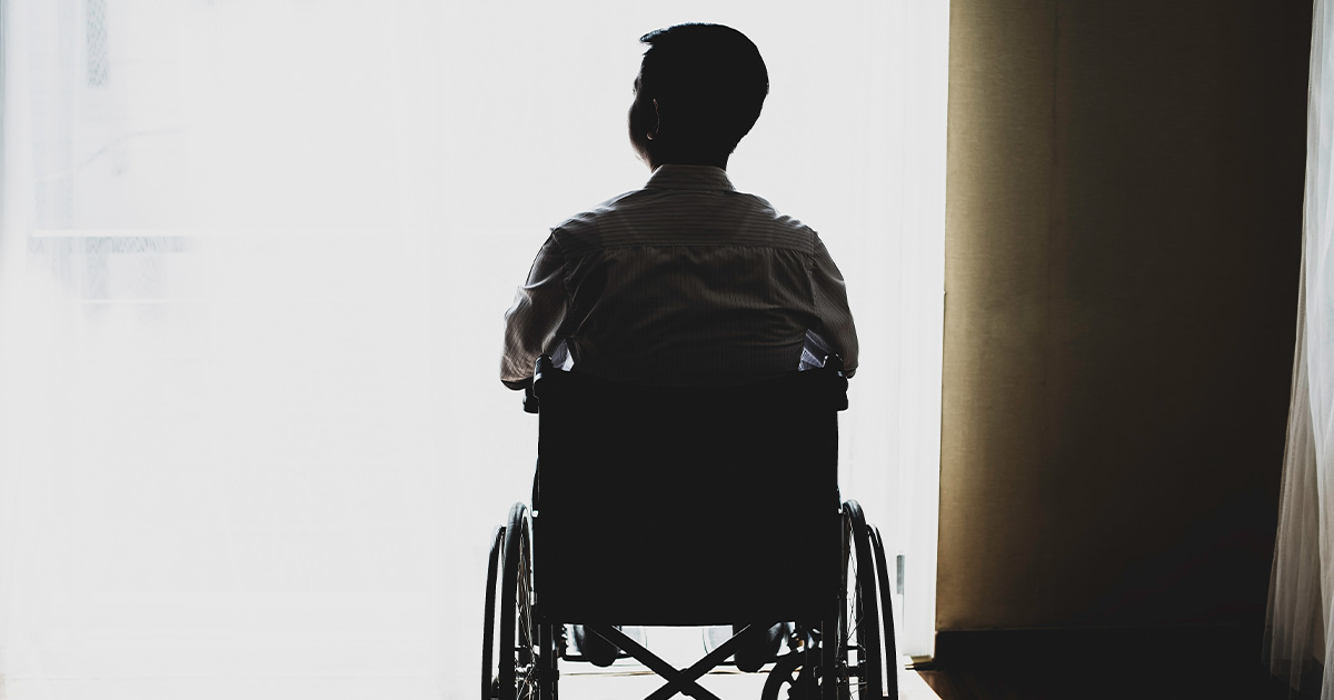 Man in wheelchair