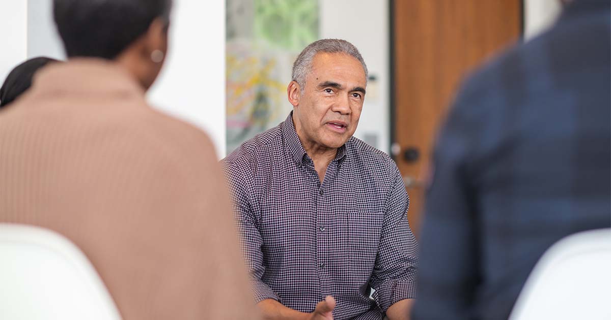senior man at counselling session