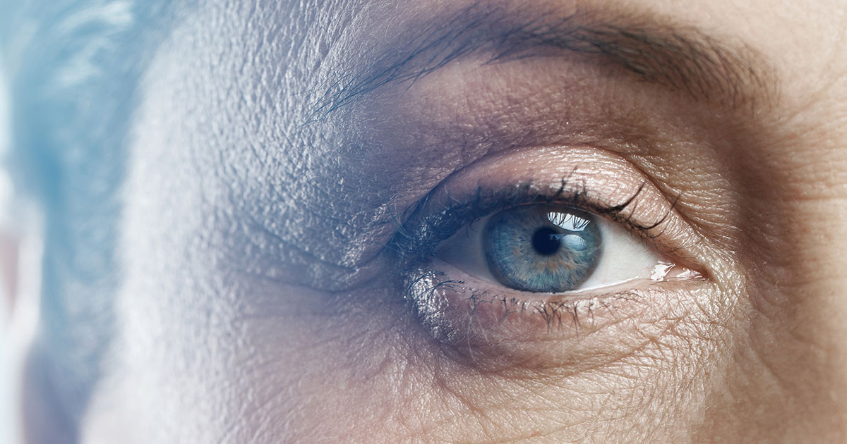 close up shot of eye