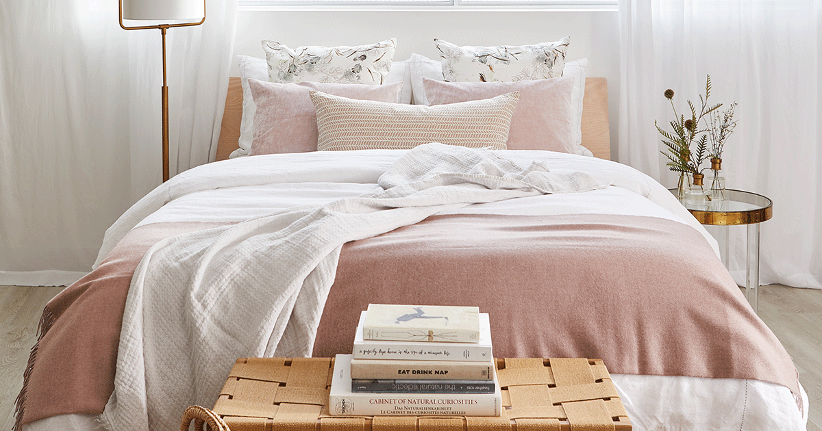 pink quality bedding by Au Lit