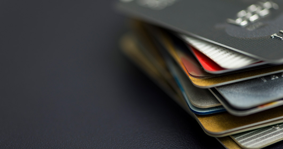 Stack of credit cards