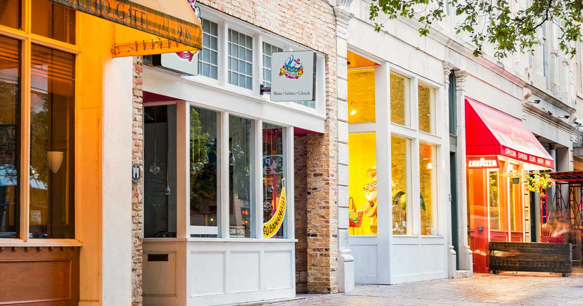 Downtown shops