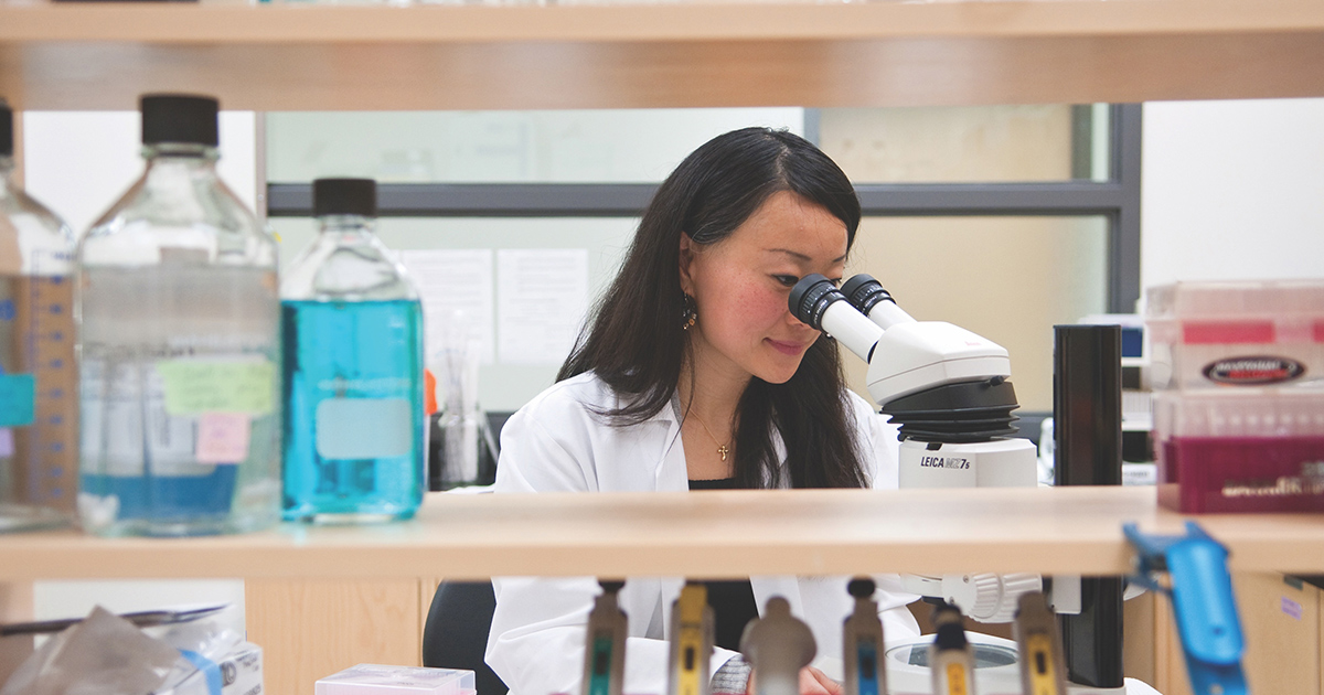 Female scientist in lab