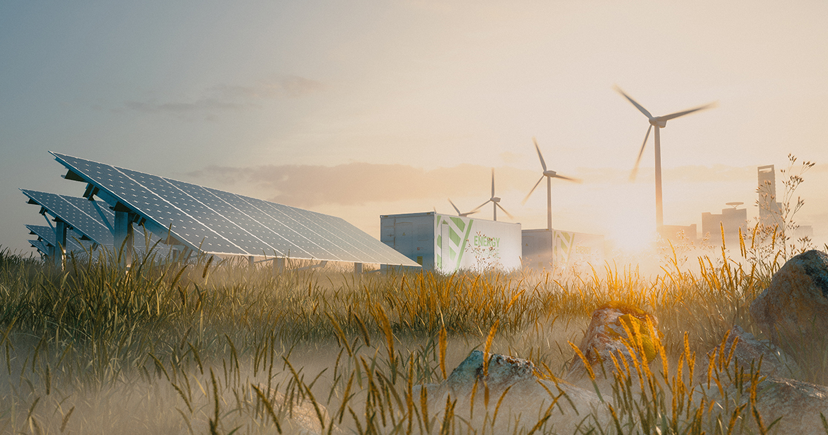 Solar panel and windmills