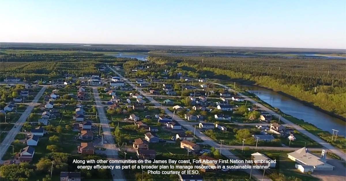 Along with other communities on the James Bay coast, Fort Albany First Nation has embraced energy efficiency as part of a broader plan to manage resources in a sustainable manner