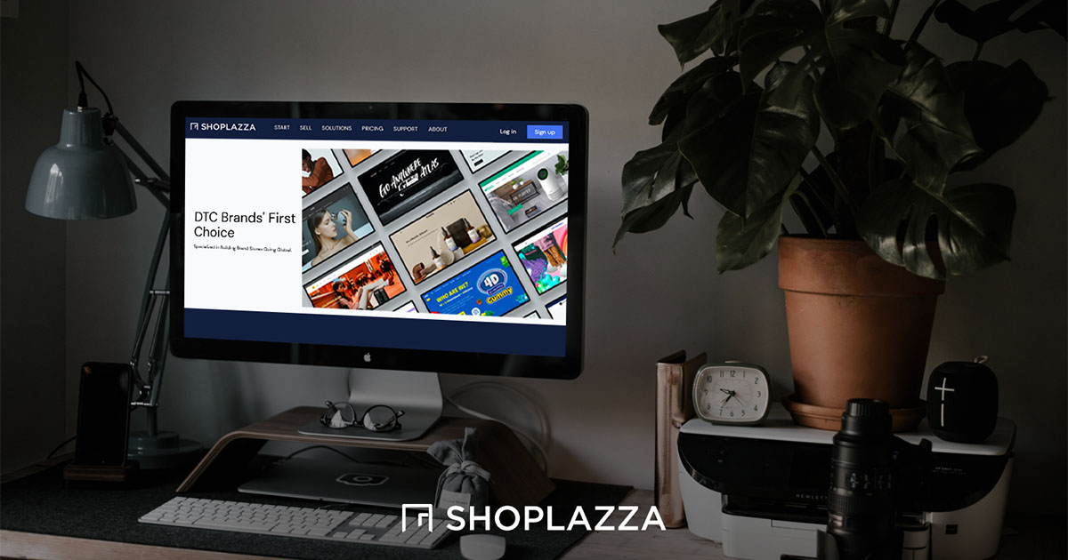 photo of desktop computer with shoplazza