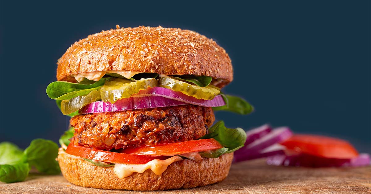 vegan green burger