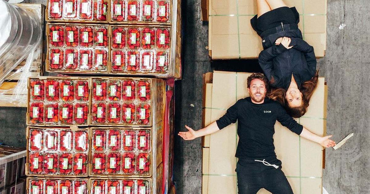 two people lying on their backs