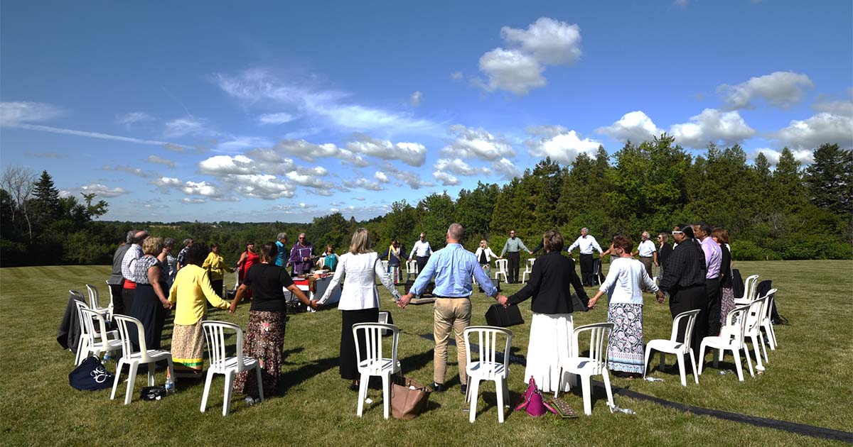 nwmo people gathered in a circle