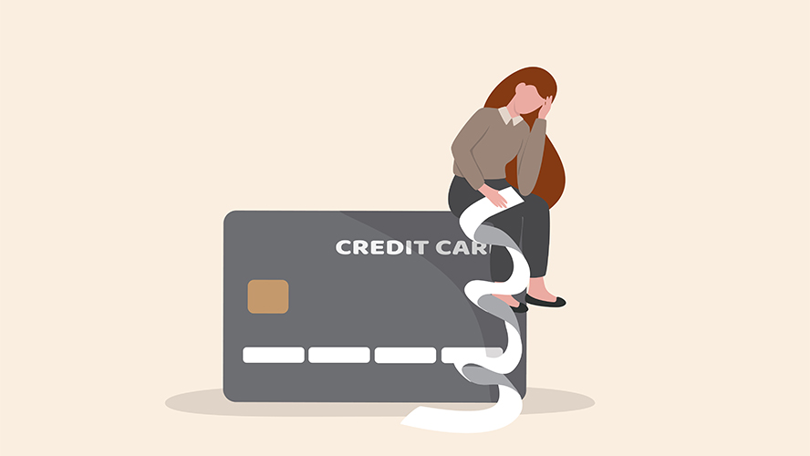 Credit card debt illustration