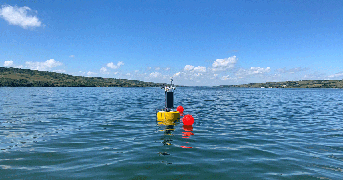 super buoy floating in ocean water
