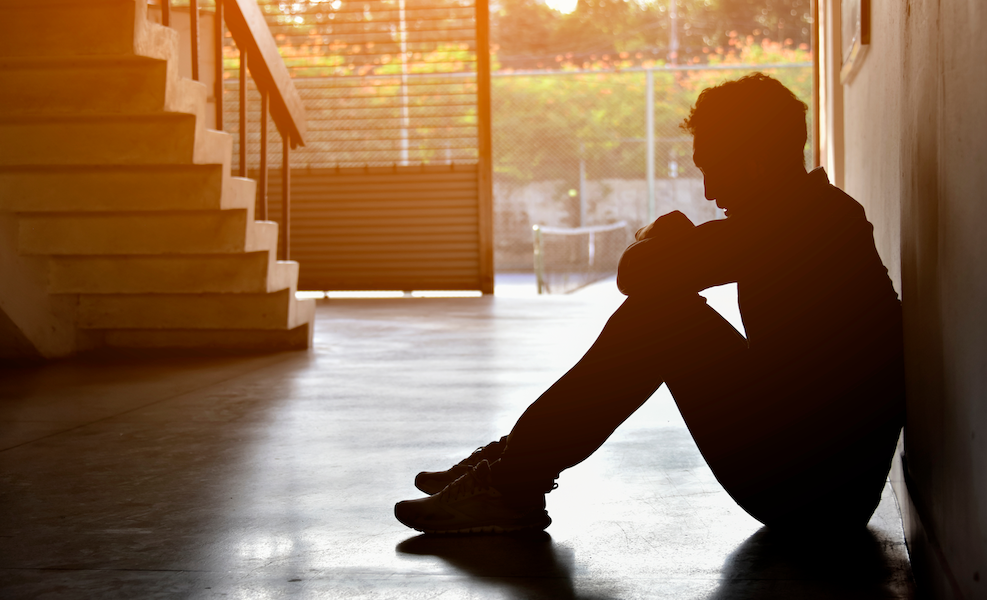 Depressed man