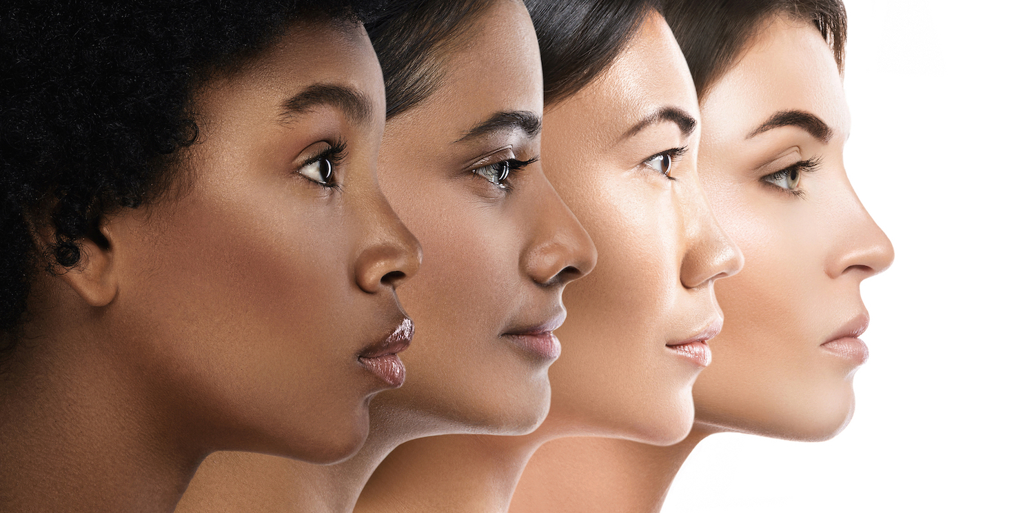 Multi-ethnic beauty. Different ethnicity women - Caucasian, African, Asian and Indian.