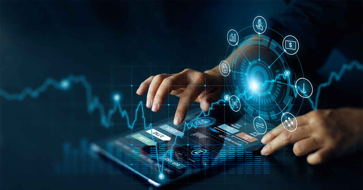 Man using digital tablet online connect to internet banking. currency exchange