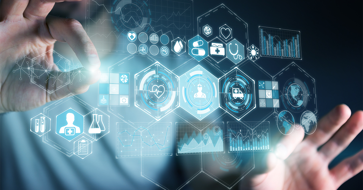digital medical interface 3D rendering