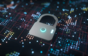 Cyber Security Data Shield Futuristic Look Network Protection, 3d Rendering