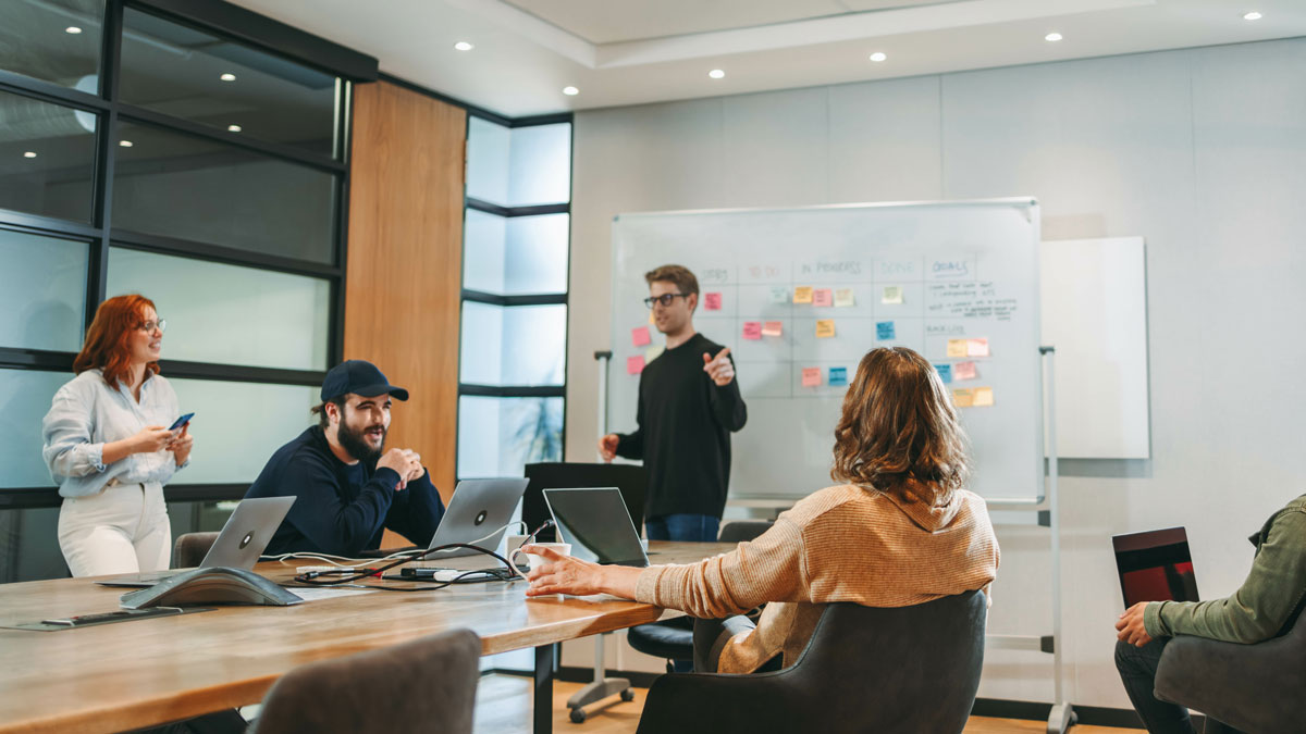 Dynamic collaboration in a professional workplace: Creative brainstorming and project management