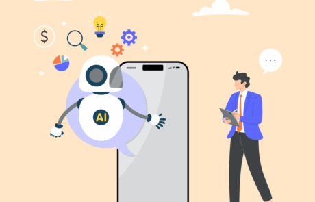AI assistant and user conversation. Artificial intelligence