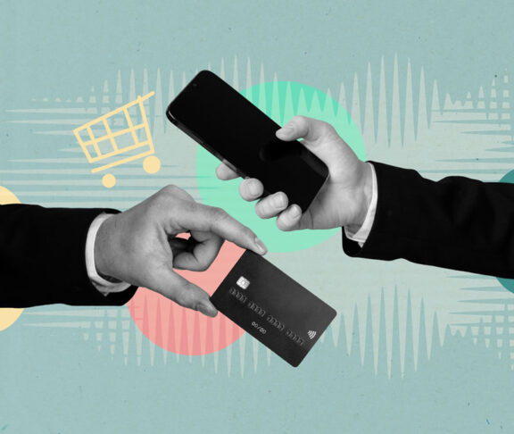 Composite trend artwork sketch image photo collage of bodyless hands hold smartphone business money bank credit card economy buy pay