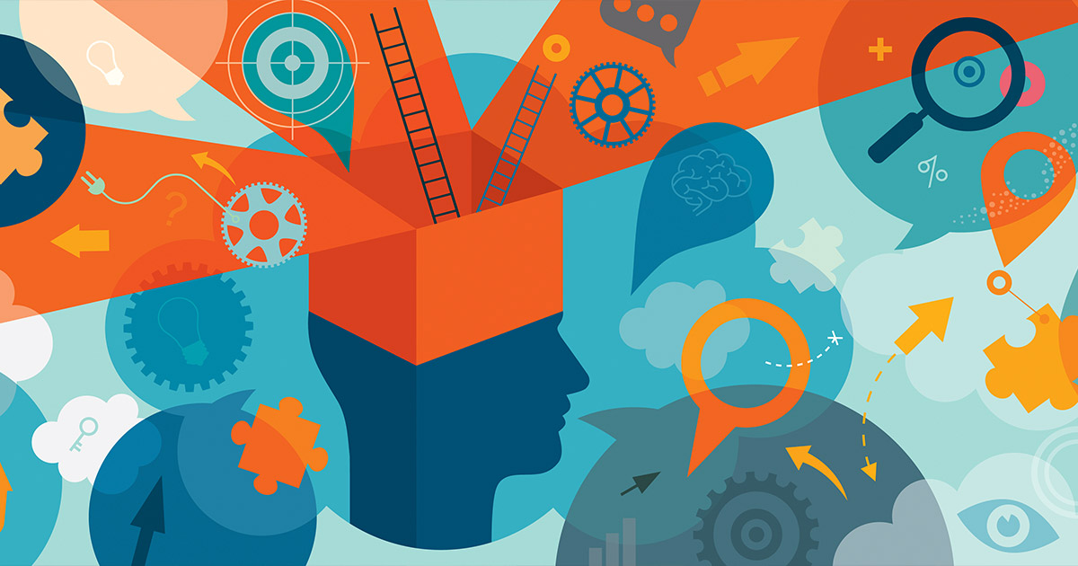Creative thinking illustration