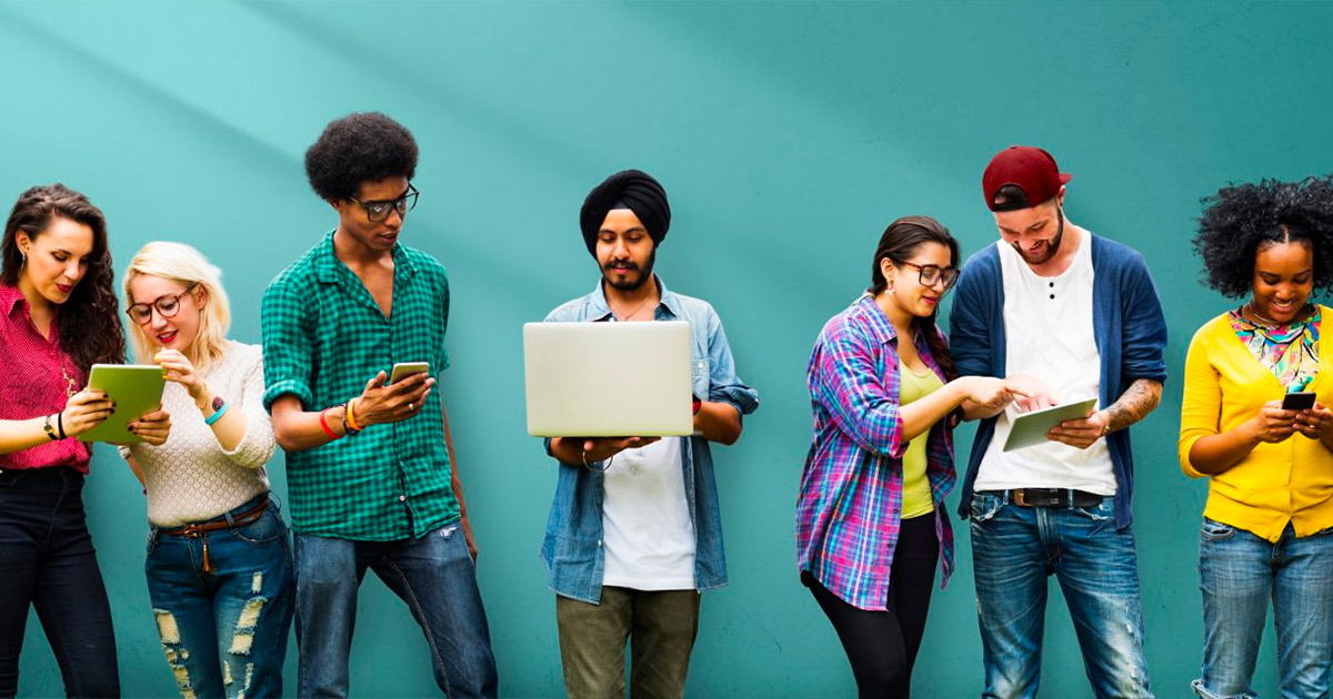 Diverse university students