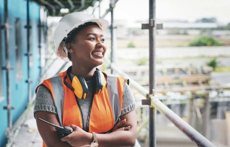 black woman in trades