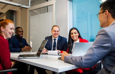 office meeting workers