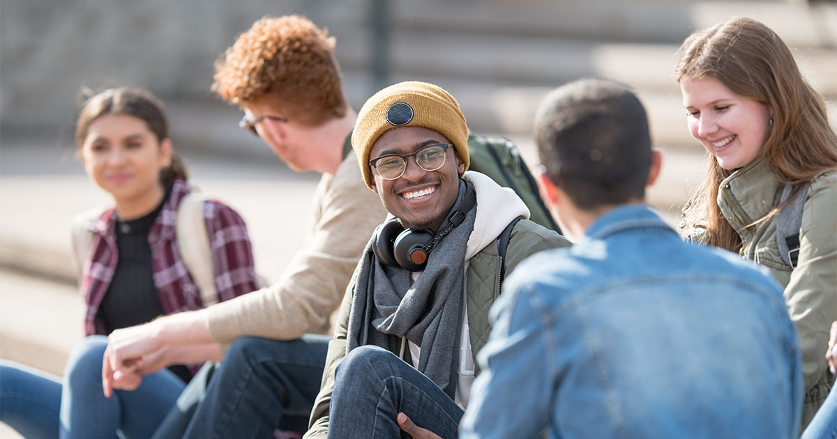 students chatting canada polytechnic