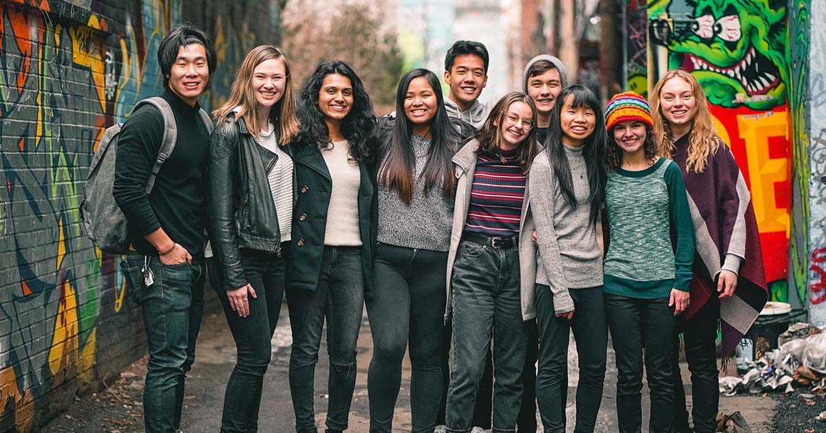youth advocacy group standing all together