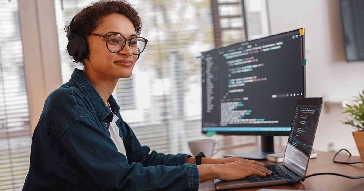 woman working career in tech