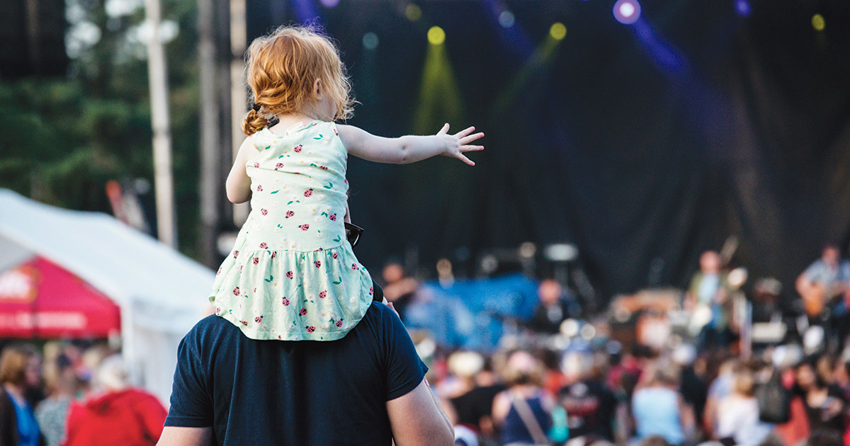Toddler at a concert