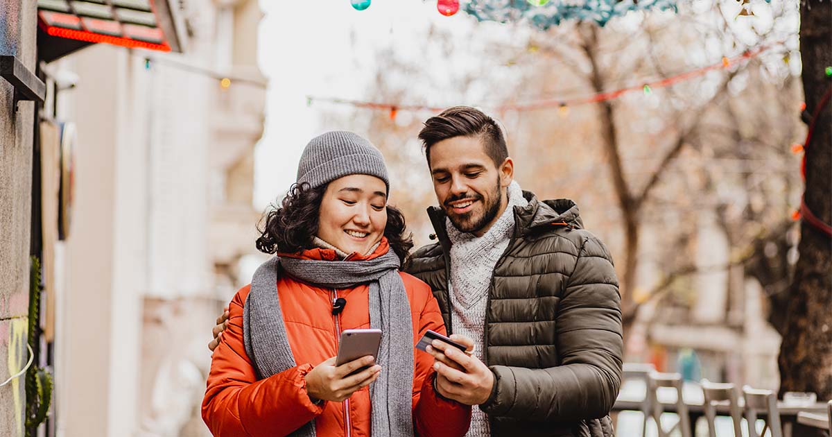 multi ethnic couple loyalty rewards