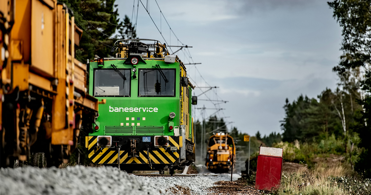 Arbeid på jernbanelinje