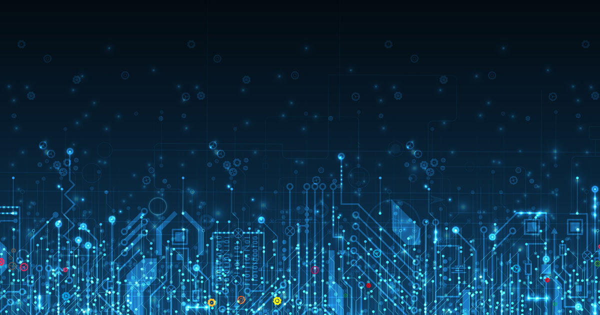 Abstract circuit board futuristic technology processing background