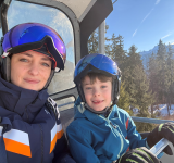 Antonia und ihr Sohn Leo beim Wintertreffen der ÖHG