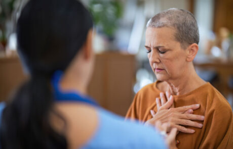 Empathy, trust and nurse caregiver holding hands with patient. consulting support and healthcare advice. Kindness, counseling and medical therapy in nursing home for hope, consultation and psychology