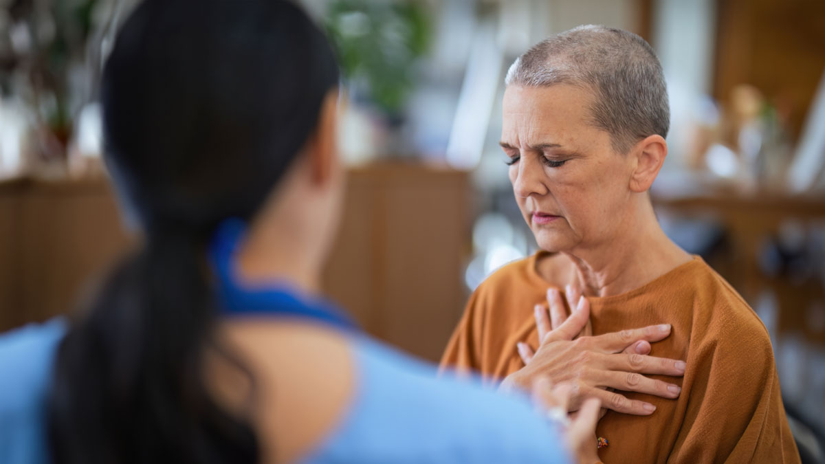 Empathy, trust and nurse caregiver holding hands with patient. consulting support and healthcare advice. Kindness, counseling and medical therapy in nursing home for hope, consultation and psychology