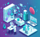 concept of medical doctors working with technology services to solve viruses and health problems generative ai illustration people