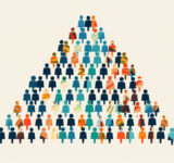 Demographic data concept showing birthrate, fertility and family planning trends