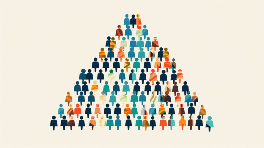 Demographic data concept showing birthrate, fertility and family planning trends