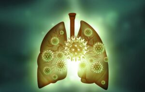 Human lungs virus infection
