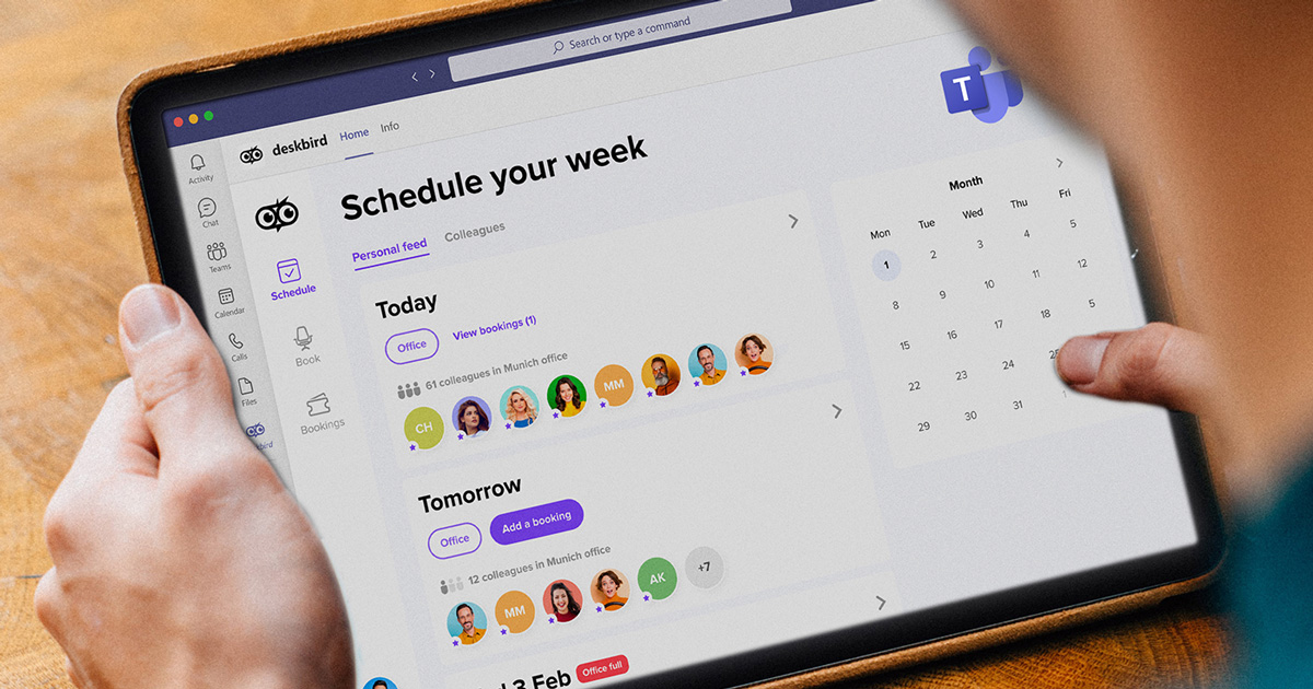 Tablet with schedule