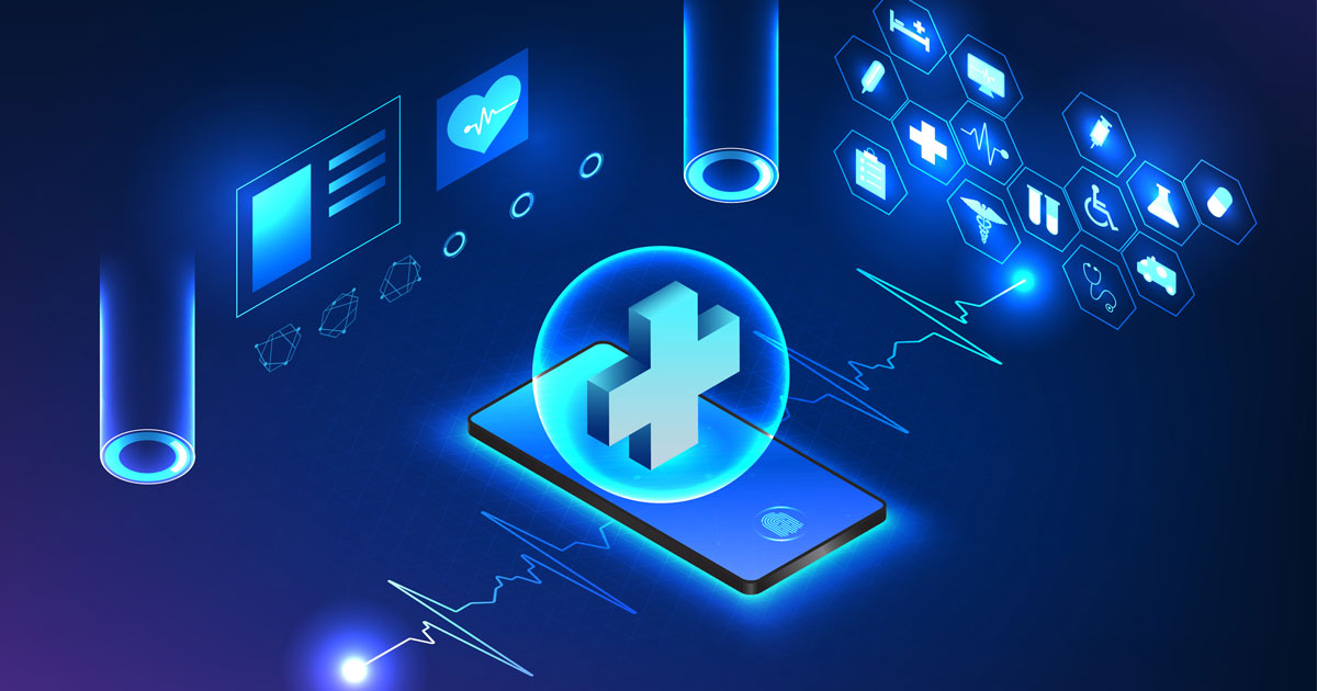 Smart medical technology and smartphone innovation in a captivating image. where technology meets convenience.