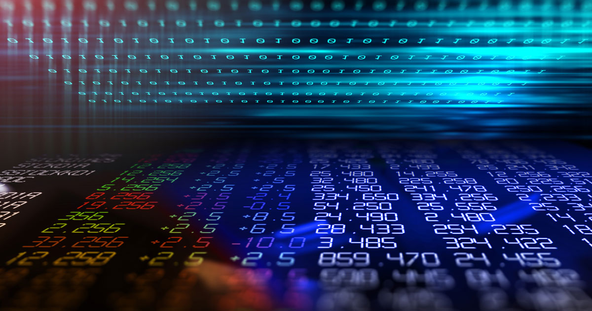 Technical financial graph on technology abstract background