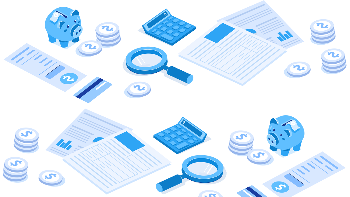 Finance concept with text place. Can use for web banner, infographics, hero images. Flat isometric vector illustration isolated on white background.