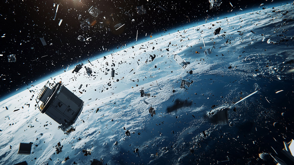 Space debris orbiting earth highlights the urgent need for space sustainability