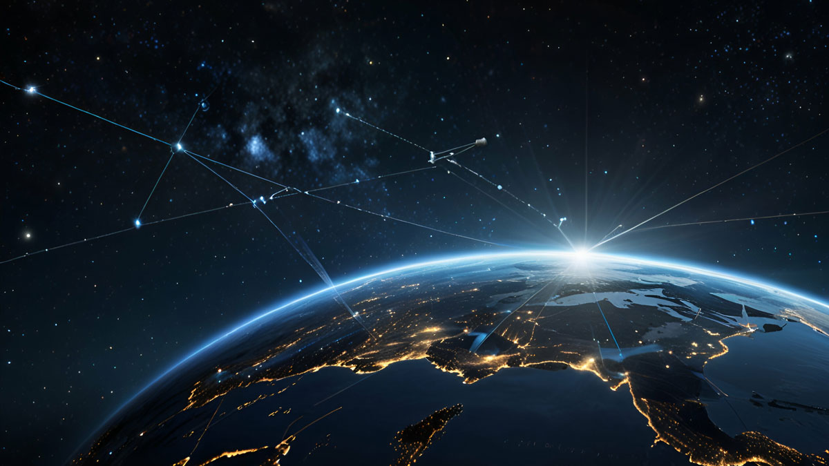 Network connection in earth ,worldwide technology concept,genarative ai