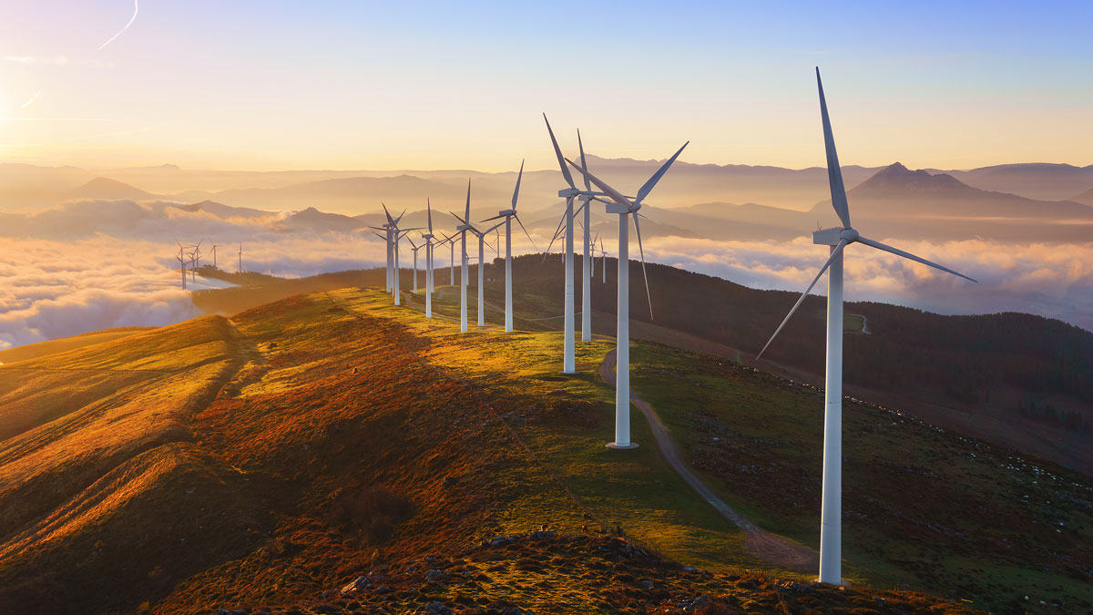 wind turbines in Oiz eolic park